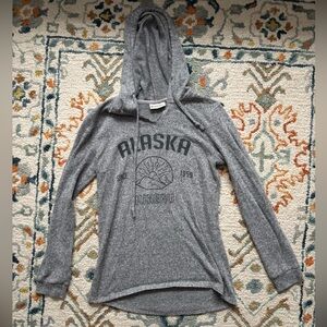 Gray Alaska Juneau Hooded Sweater Size small